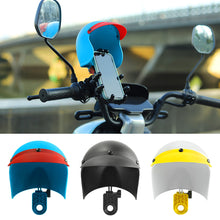 Load image into Gallery viewer, Motorcycle and Electric Bicycle Mobile Phone Holder Navigation Mobile Phone Sunshade Holder Waterproof Retro Small Helmet Rider