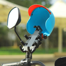 Load image into Gallery viewer, Motorcycle and Electric Bicycle Mobile Phone Holder Navigation Mobile Phone Sunshade Holder Waterproof Retro Small Helmet Rider