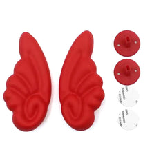 Load image into Gallery viewer, 2Pcs Motorcycle Helmet Decoration Angle Wings Sticker Helmet Decor for Motorbike Bicycle Headwear Accessories
