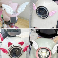Load image into Gallery viewer, 2Pcs Motorcycle Helmet Decoration Angle Wings Sticker Helmet Decor for Motorbike Bicycle Headwear Accessories