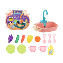 Load image into Gallery viewer, Kids Kitchen Sink Toys Simulation Electric Dishwasher Mini Kitchen Food Pretend Play House Toy Set Children Role Play Girl Toys