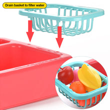 Load image into Gallery viewer, Kids Kitchen Sink Toys Simulation Electric Dishwasher Mini Kitchen Food Pretend Play House Toy Set Children Role Play Girl Toys