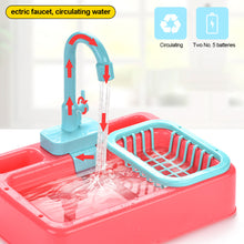Load image into Gallery viewer, Kids Kitchen Sink Toys Simulation Electric Dishwasher Mini Kitchen Food Pretend Play House Toy Set Children Role Play Girl Toys