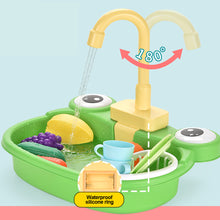 Load image into Gallery viewer, Kids Kitchen Sink Toys Simulation Electric Dishwasher Mini Kitchen Food Pretend Play House Toy Set Children Role Play Girl Toys