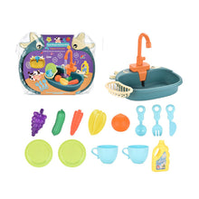 Load image into Gallery viewer, Kids Kitchen Sink Toys Simulation Electric Dishwasher Mini Kitchen Food Pretend Play House Toy Set Children Role Play Girl Toys