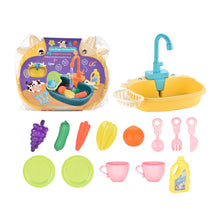 Load image into Gallery viewer, Kids Kitchen Sink Toys Simulation Electric Dishwasher Mini Kitchen Food Pretend Play House Toy Set Children Role Play Girl Toys