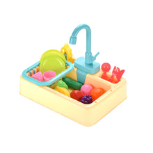 Load image into Gallery viewer, Kids Kitchen Sink Toys Simulation Electric Dishwasher Mini Kitchen Food Pretend Play House Toy Set Children Role Play Girl Toys