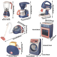 Load image into Gallery viewer, Mini Household Appliances Kitchen Toys, Pretend Play Set with Coffee Maker Blender Mixer and Toaster for Kids Boys Girls Gifts