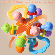 Load image into Gallery viewer, 1Pc Baby Rattle Toy Soft Sensory Training Silicone Activity Ball 0 12 Months Development Hand Bell Early Educational Toys For Infant