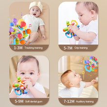 Load image into Gallery viewer, 1Pc Baby Rattle Toy Soft Sensory Training Silicone Activity Ball 0 12 Months Development Hand Bell Early Educational Toys For Infant