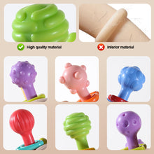 Load image into Gallery viewer, 1Pc Baby Rattle Toy Soft Sensory Training Silicone Activity Ball 0 12 Months Development Hand Bell Early Educational Toys For Infant