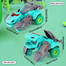 Load image into Gallery viewer, 1Pc Transforming Dinosaur Car Deformation Car Toys Inertial Sliding Dino Car Automatic Transform Toy Boys Amazing Gifts