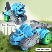 Load image into Gallery viewer, 1Pc Transforming Dinosaur Car Deformation Car Toys Inertial Sliding Dino Car Automatic Transform Toy Boys Amazing Gifts
