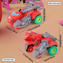 Load image into Gallery viewer, 1Pc Transforming Dinosaur Car Deformation Car Toys Inertial Sliding Dino Car Automatic Transform Toy Boys Amazing Gifts