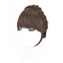 Load image into Gallery viewer, Wig Women's Braids Headbands Bangs One Piece Natural Hair White Hair on The Forehead Invisible Seamless Thick Bangs Wig Piece