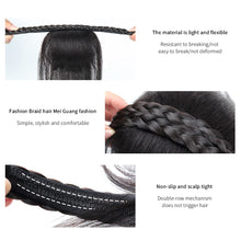 Load image into Gallery viewer, Wig Women's Braids Headbands Bangs One Piece Natural Hair White Hair on The Forehead Invisible Seamless Thick Bangs Wig Piece