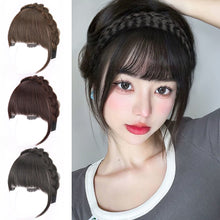Load image into Gallery viewer, Wig Women's Braids Headbands Bangs One Piece Natural Hair White Hair on The Forehead Invisible Seamless Thick Bangs Wig Piece