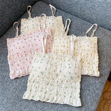 Load image into Gallery viewer, Small Floral Camisole Women Cute Tank Top Girl Summer Sexy All-match Casual One-piece Underwear With Bra Pad