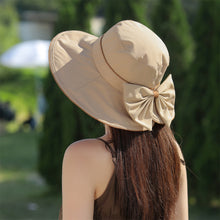 Load image into Gallery viewer, Sun Hat Big Bow Summer Hats For Women Versatile Fisherman Hat Tourism Sunscreen and Sunshade Hat Summer Sun Hat