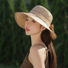 Load image into Gallery viewer, Sun Hat Big Bow Summer Hats For Women Versatile Fisherman Hat Tourism Sunscreen and Sunshade Hat Summer Sun Hat