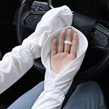 Load image into Gallery viewer, Arm Sleeves For Women Men Ice Silk Covering Fingers Outdoor Ultraviolet-proof Sunscreen Sleeves Colorful Breathable Arm Sleeves