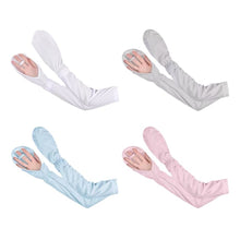Load image into Gallery viewer, Arm Sleeves For Women Men Ice Silk Covering Fingers Outdoor Ultraviolet-proof Sunscreen Sleeves Colorful Breathable Arm Sleeves