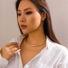 Load image into Gallery viewer, Metal Chain Collar Necklace Torques Choker Women Fashion Elegant Festival Party Charm Clavicle Chain Memorial Jewelry Gift