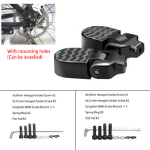 Load image into Gallery viewer, 1 Pair Mini Bicycle Folding Foot Rest Pegs Rear Pedals Aluminium Alloy Bike Pegs Non-Slip Foot Pedal Rear Pedal Quick Release Pedals