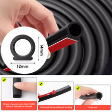 Load image into Gallery viewer, 5M Car Door Hood Big D Type Seal Strip Universal Noise Insulation Epdm Rubber Car Rubber Seals For Auto Seal Strip