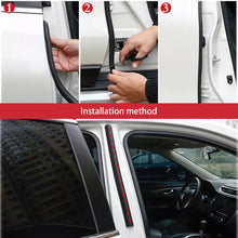 Load image into Gallery viewer, 2Pcs Car Door Seal Strip B Pillar Middle Column Car Sealing Strip Anti-Scratch Sound Insulation Dustproof Rubber Self-adhesive Strip