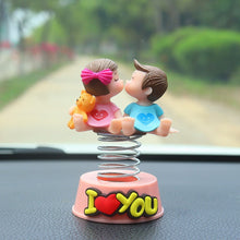 Load image into Gallery viewer, 2Pcs/Set Cute Cartoon Couple Spring Shaking Head Car Dashboard Doll Ornament Decoration Auto Interior Accessories for Gift