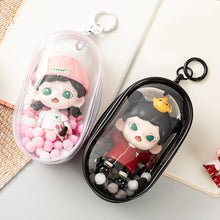 Load image into Gallery viewer, 1Pc Mystery Box Storage Case Anime Ornaments Mystery Box Organizer Box Square Plush Dolls Display Bag With Keychain