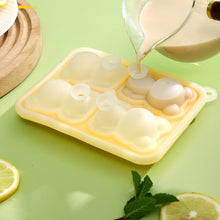 Load image into Gallery viewer, 4Grid Silicone Mold 3D Bear Shape Ice Cube Maker Chocolate Mould Candy Dough Mold For Coffee Milk Tea Whiskey Household Ice Mold