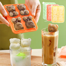 Load image into Gallery viewer, 4Grid Silicone Mold 3D Bear Shape Ice Cube Maker Chocolate Mould Candy Dough Mold For Coffee Milk Tea Whiskey Household Ice Mold