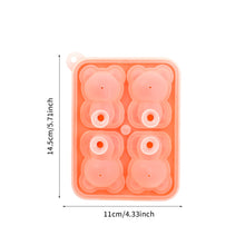 Load image into Gallery viewer, 4Grid Silicone Mold 3D Bear Shape Ice Cube Maker Chocolate Mould Candy Dough Mold For Coffee Milk Tea Whiskey Household Ice Mold