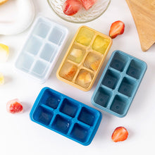 Load image into Gallery viewer, 6 Grid Reusable Ice Cube Molds Easy To Take Off Ice Tray Refrigerator Icebox for Summer Juice Drinks Wine Cocktails Whiskey