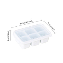 Load image into Gallery viewer, 6 Grid Reusable Ice Cube Molds Easy To Take Off Ice Tray Refrigerator Icebox for Summer Juice Drinks Wine Cocktails Whiskey