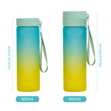Load image into Gallery viewer, 600ml Sports Water Bottle Outdoor Water Bottle Plastic Portable Water Cup Dinkware Camping Bike Bottle Student Supplies