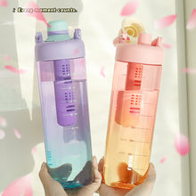 Load image into Gallery viewer, 1000ml Sports Water Bottle Outdoor Water Bottle with Tea Strainer Plastic Portable Water Cup Dinkware Camping Bike Bottle Student Supplies