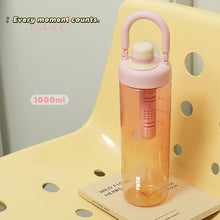 Load image into Gallery viewer, 1000ml Sports Water Bottle Outdoor Water Bottle with Tea Strainer Plastic Portable Water Cup Dinkware Camping Bike Bottle Student Supplies