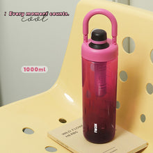 Load image into Gallery viewer, 1000ml Sports Water Bottle Outdoor Water Bottle with Tea Strainer Plastic Portable Water Cup Dinkware Camping Bike Bottle Student Supplies