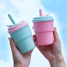 Load image into Gallery viewer, 380ml Portable Kids Water Bottle Sippy Cup Creative Cartoon with Straws Leakproof Water Bottles Outdoor Children's Cups