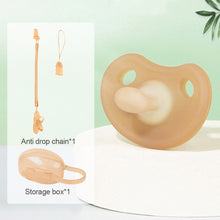 Load image into Gallery viewer, 1Set Silicone Baby Day and Night Pacifier Newborn Pacifier Chain Strap Edible Solid Color Baby Nipple