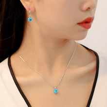 Load image into Gallery viewer, Luxury Round Multicolor Zircon Pendant Necklace Earrings Set for women Fashion Party Wedding accessories Gift Jewelry set