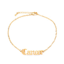 Load image into Gallery viewer, 12 Zodiac Signs Constellation Charm Bracelet Men Women Fashion Gold Color Chain Bracelet for Women Birthday Jewelry Gifts Virgo Leo Libra Couple Jewelry