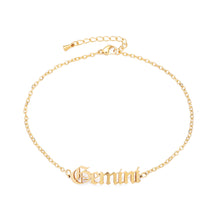 Load image into Gallery viewer, 12 Zodiac Signs Constellation Charm Bracelet Men Women Fashion Gold Color Chain Bracelet for Women Birthday Jewelry Gifts Virgo Leo Libra Couple Jewelry