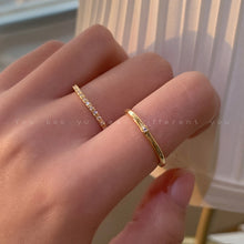 Load image into Gallery viewer, 2pcs/set Trendy Gold Color Simple Zircon Rings Set For Women Luxury Fashion Elegant Rings 2024 New Gifts And Party Jewelry