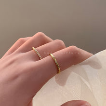 Load image into Gallery viewer, 2pcs/set Trendy Gold Color Simple Zircon Rings Set For Women Luxury Fashion Elegant Rings 2024 New Gifts And Party Jewelry