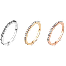 Load image into Gallery viewer, New Minimalist Thin Rings for Women Wedding Brilliant Cubic Zircon High Quality Versatile Female Finger Ring Jewelry