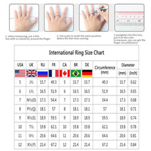 Load image into Gallery viewer, 2Pcs/set Fashion Wedding Ring Set for Women Dazzling Square Zirconia Luxury Lady Accessories Set Trendy Delicate Bridal Jewelry
